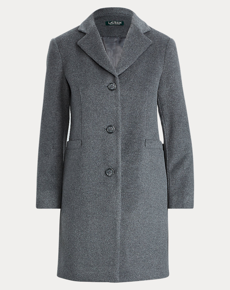 Wool-Blend 3-Button Coat Lauren 1