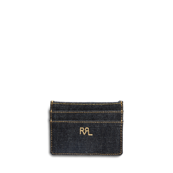 Porte-cartes en denim indigo