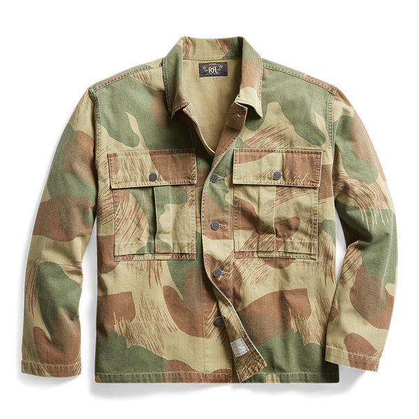 Camo Herringbone Overshirt for Men