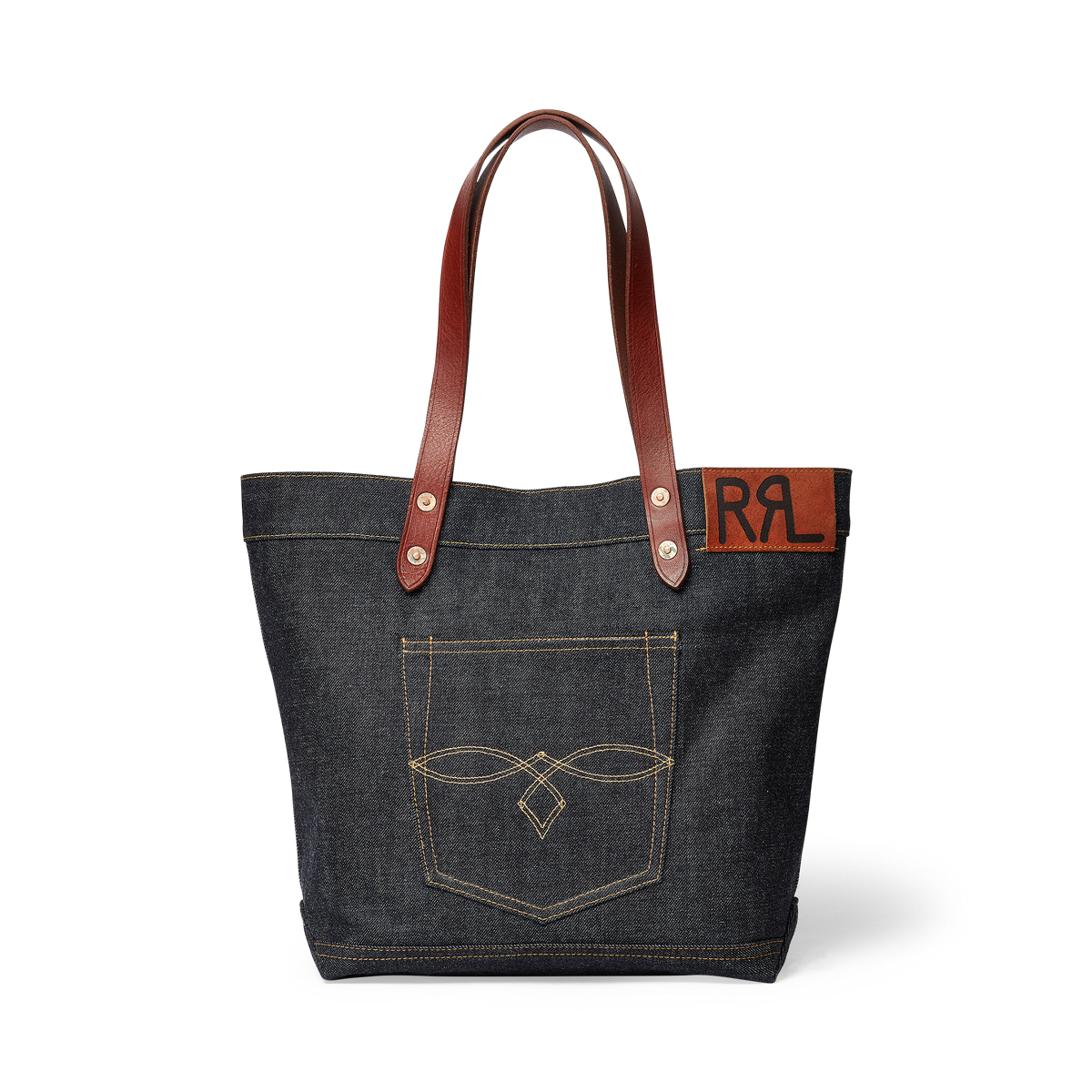 Ralph lauren denim top tote bag