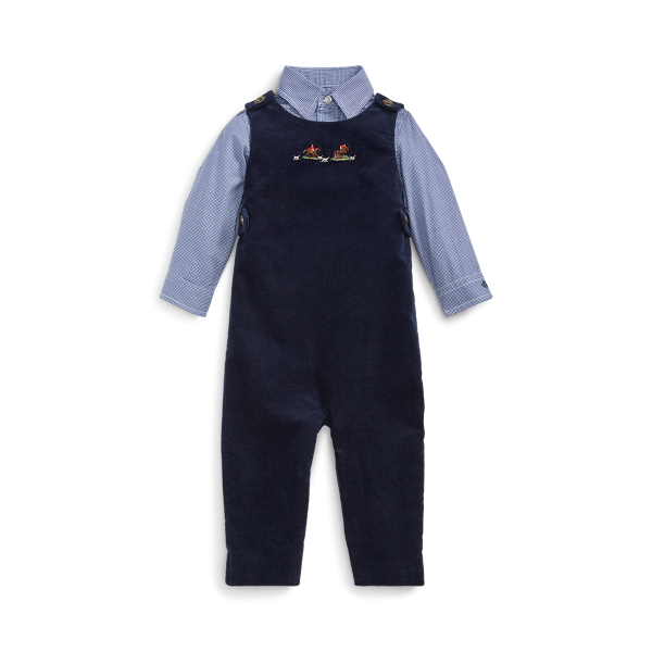 Shirt & Corduroy Overall Set Baby Boy 1