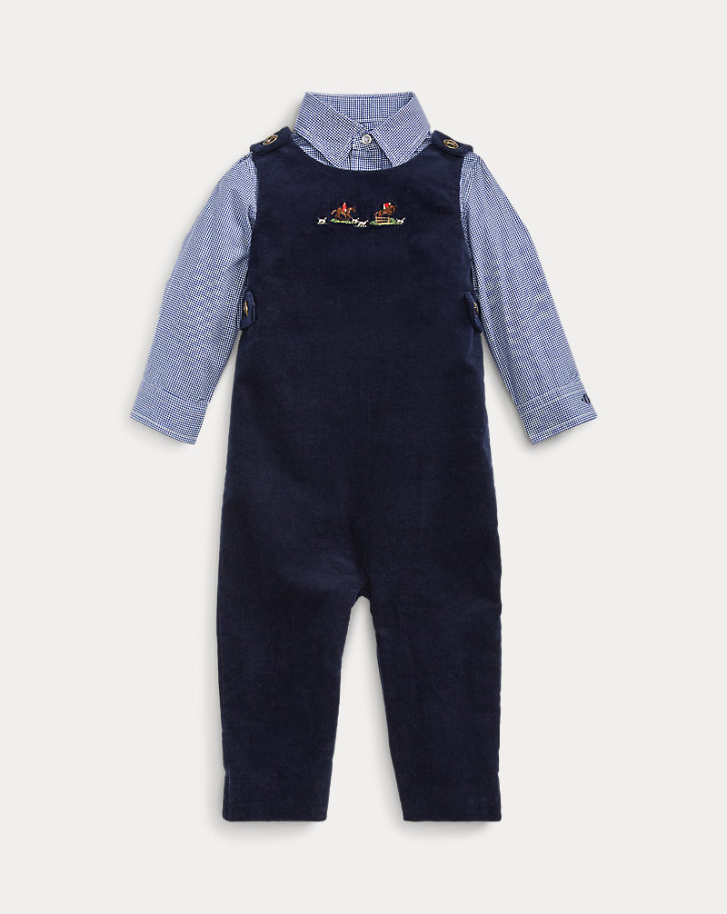 Shirt & Corduroy Overall Set Baby Boy 1