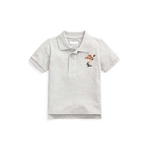 Kicker Bear Cotton Mesh Polo for Baby Boy Ralph Lauren PA