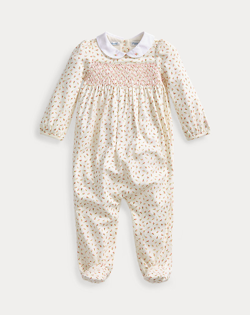 Floral Cotton Coverall Baby Girl 1
