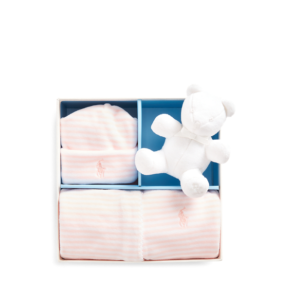Striped Velour Gift Box Set Baby Girl 1