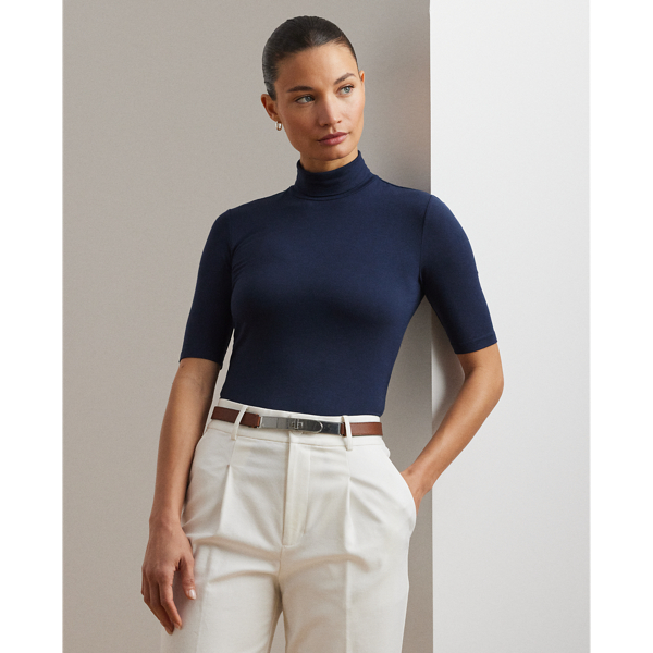 Jersey Turtleneck Top