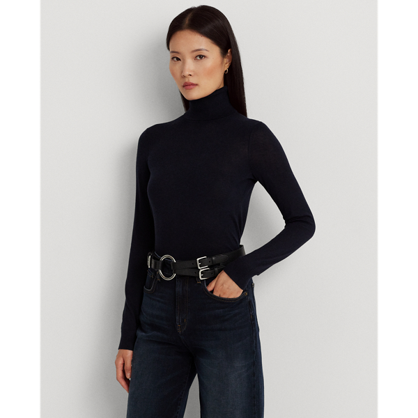 Lauren Silk-Blend Roll Neck 1
