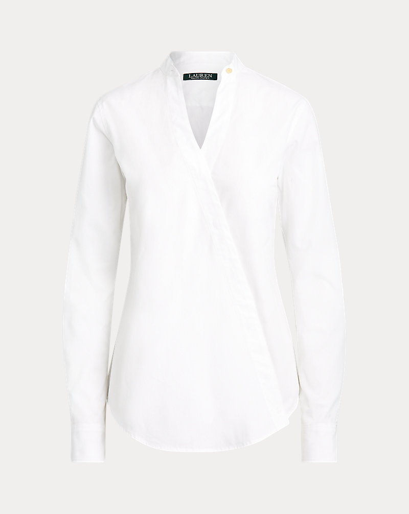 Wrap-Style Cotton Shirt Lauren 1