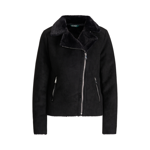 Faux Shearling Moto Jacket for Women Ralph Lauren BE