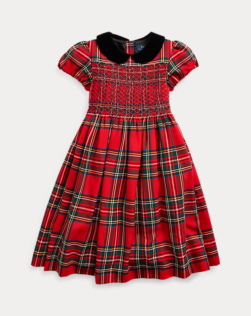 Plaid Wool Fit-and-Flare Dress Girls 2-6x 1