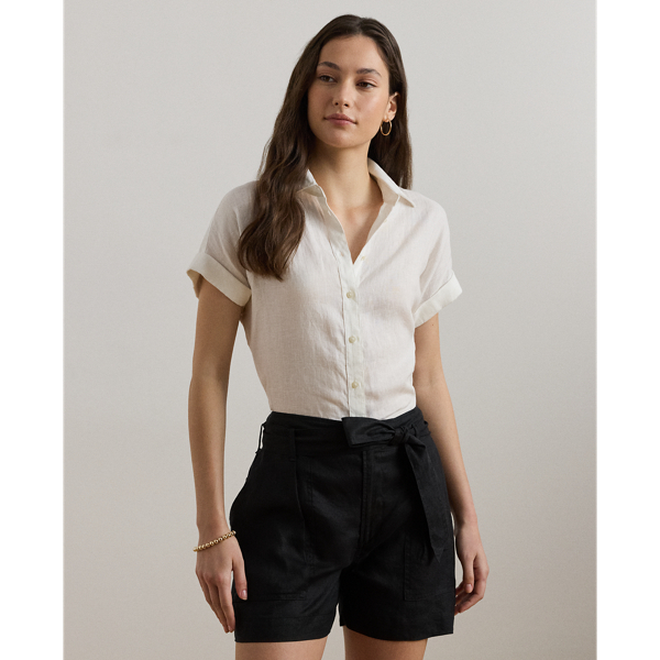 Relaxed Fit Linen Short-Sleeve Shirt Lauren 1