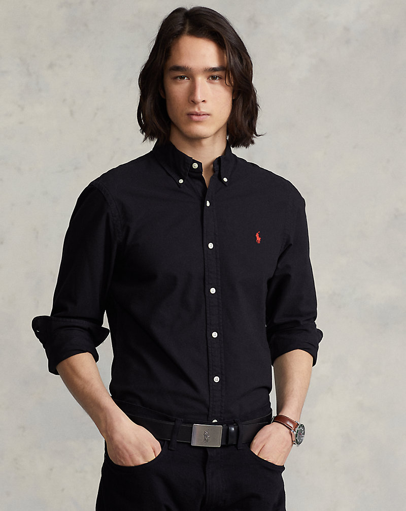 Slim Fit Garment-Dyed Oxford Shirt Polo Ralph Lauren 1