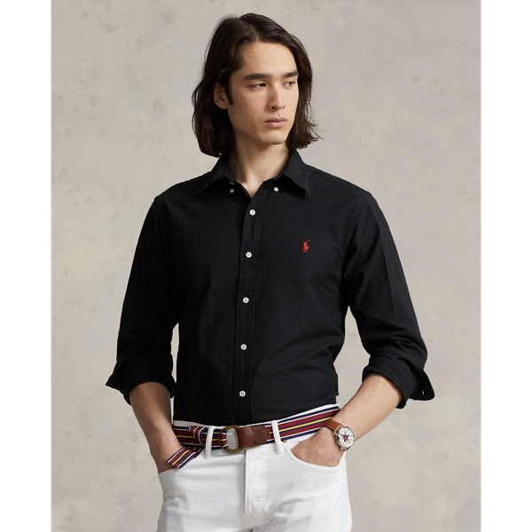 Chemise Oxford ajustée teinte en pièce