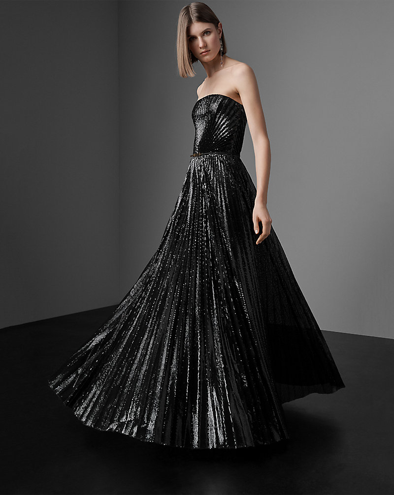 Jazmine Sequined Evening Dress Ralph Lauren Collection 1
