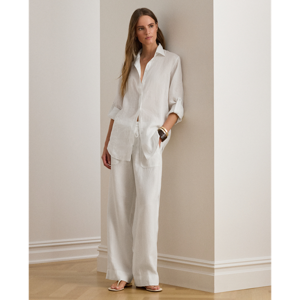 Pantalon Ample Femme En Lin – Combinaison Une Pièce été/automne 2025 – Coupe Droite, Style Décontracté Tendance