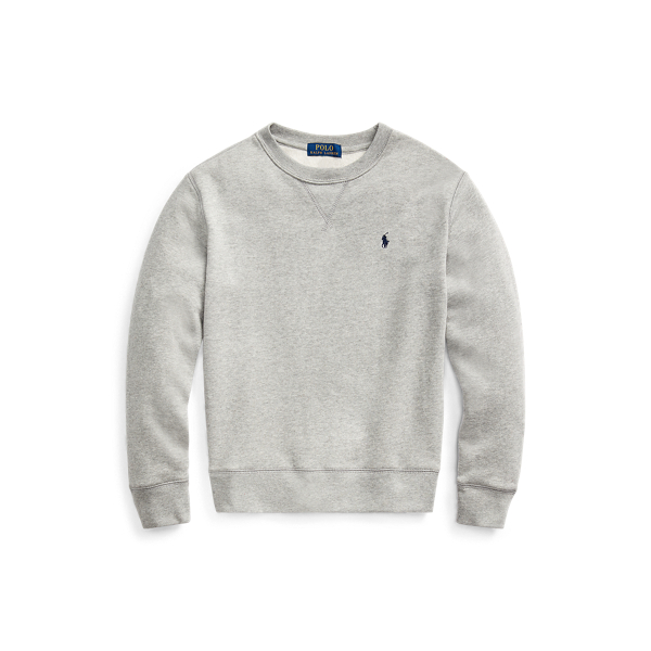 Fleece sweatshirt met ronde hals