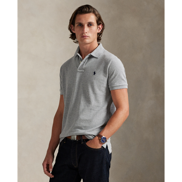 Ralph Lauren Custom Slim Fit Polo Shirt Beige Cotton