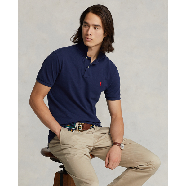 Custom Slim Fit Mesh Polo Shirt Polo Ralph Lauren 1