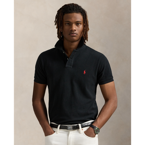 Slim Fit Mesh Polo Shirt