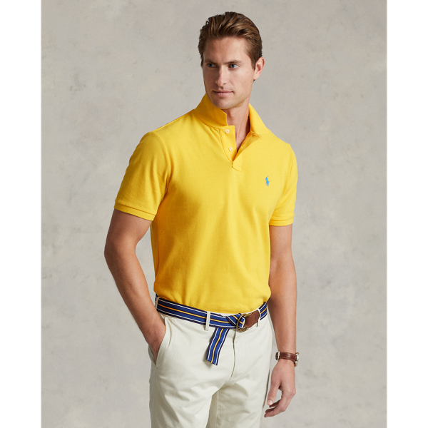 Polo Ralph Lauren Yellow Cotton Pique Short Sleeve Polo T-Shirt S