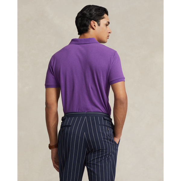 Polo Ralph Lauren Custom Slim Fit Soft Cotton Polo Shirt 710704319 In  Purple - Excel Clothing