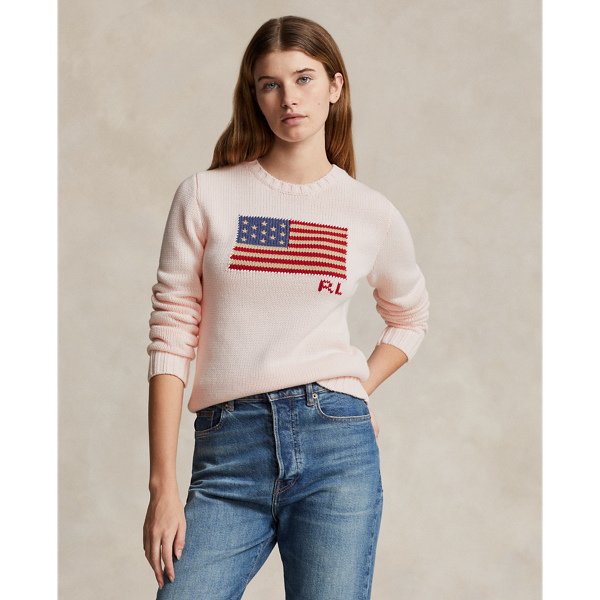 Pink Pony Flag Cotton Jumper