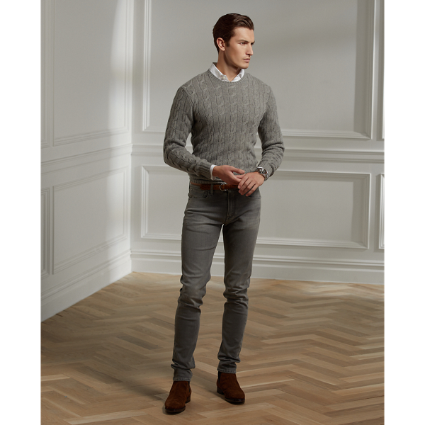 Men s Grey Designer Jeans Ralph Lauren GI