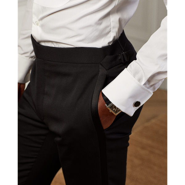 Purple Label Gregory Wool-Cashmere Tuxedo Trouser 6
