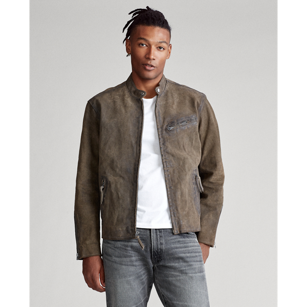 Suede Cafe Racer Jacket Polo Ralph Lauren 1