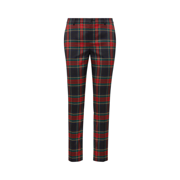 Lauren ralph lauren on sale tartan skinny crop pants