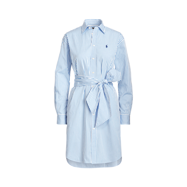 Striped Belted Shirtdress
