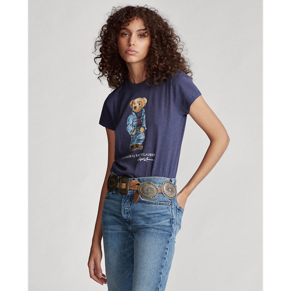 Polo bear crewneck tee womens clearance