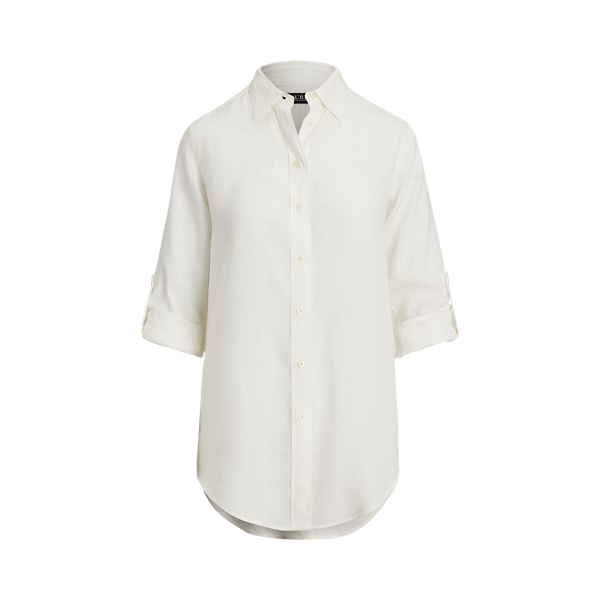 Ralph lauren women's white button down sales