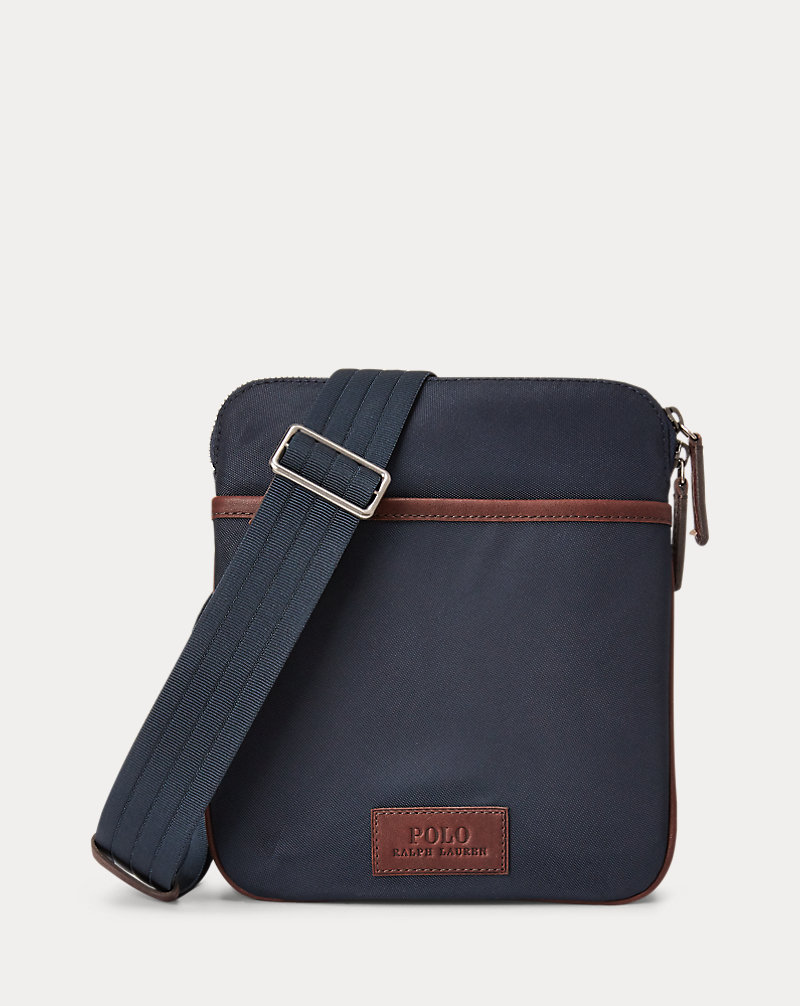 Leather-Trimmed Crossbody Bag Polo Ralph Lauren 1