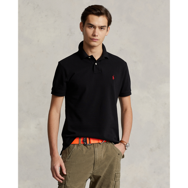 Slim Fit Mesh Polo Shirt