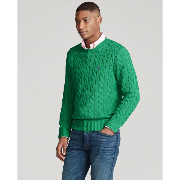 Cable Knit Cotton Jumper Ralph Lauren UK