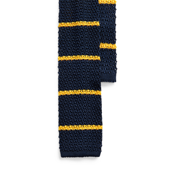 Striped Knit Silk Tie