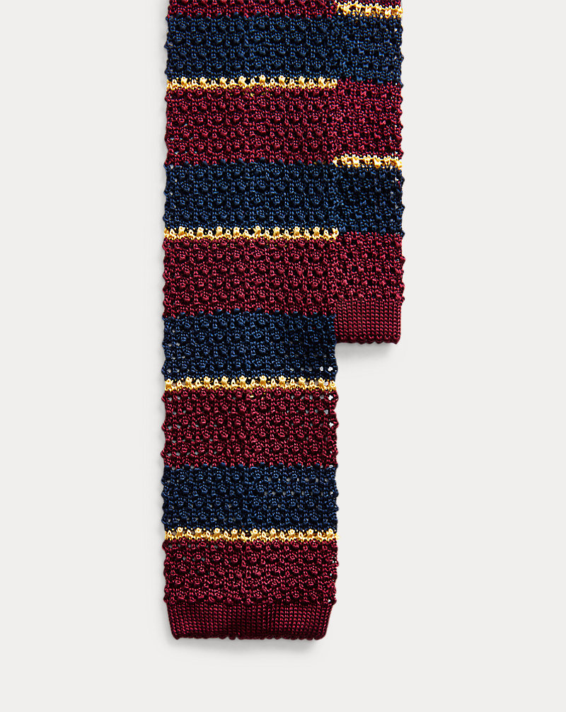 Cravatta in maglia di seta a righe Polo Ralph Lauren 1