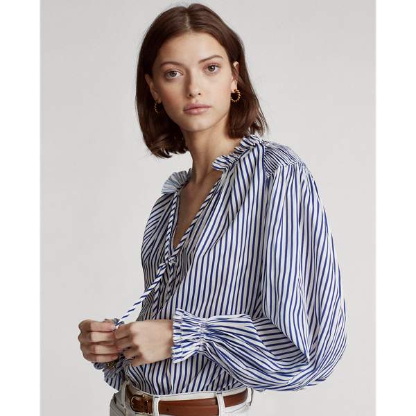 Striped Satin Shirt Polo Ralph Lauren 1