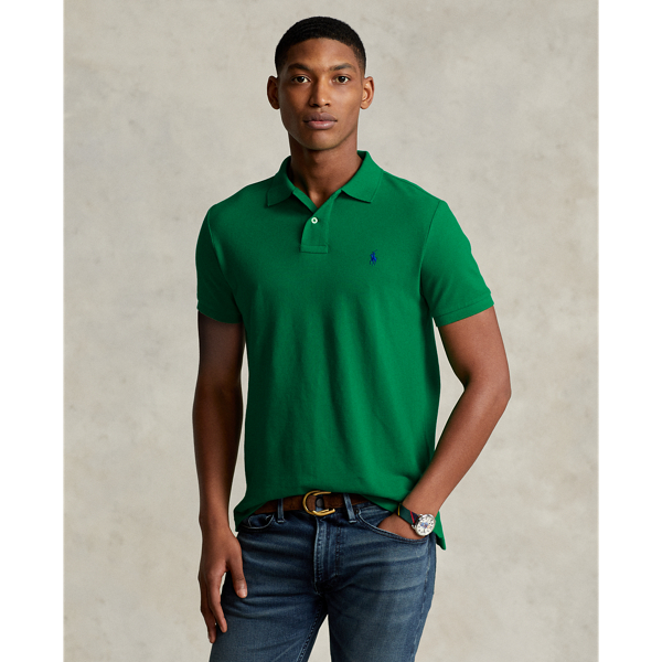 Slim Fit Mesh Polo Shirt