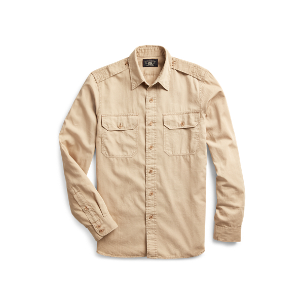 Slim Fit Garment-Dyed Twill Shirt RRL 1