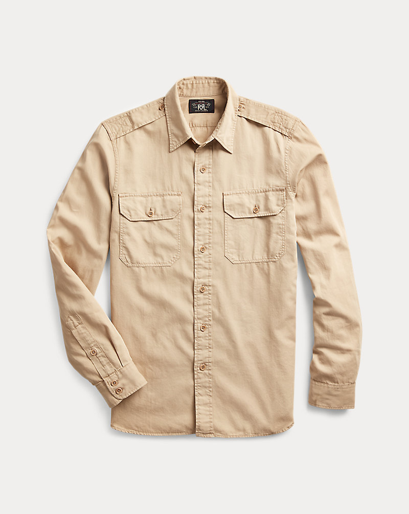 Slim Fit Garment-Dyed Twill Shirt RRL 1