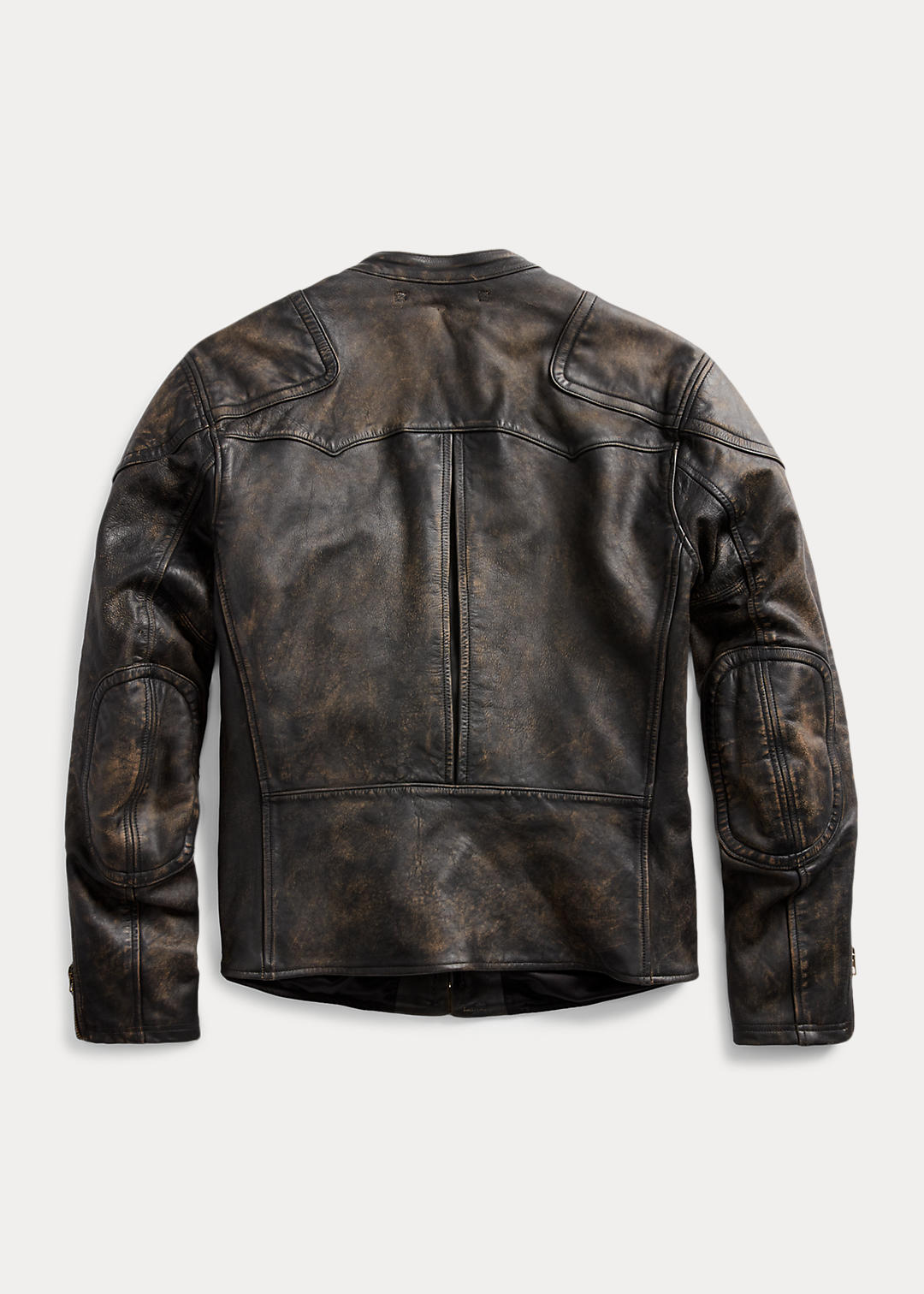 RRL Slim Fit Leather Moto Jacket 2