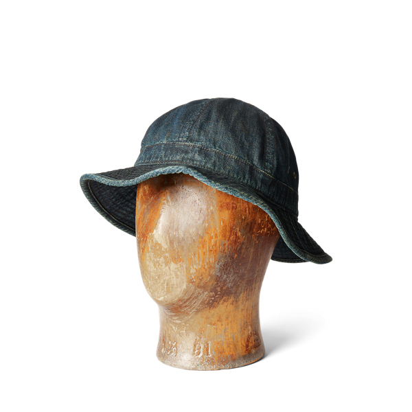 Indigo Denim Bucket Hat RRL 1