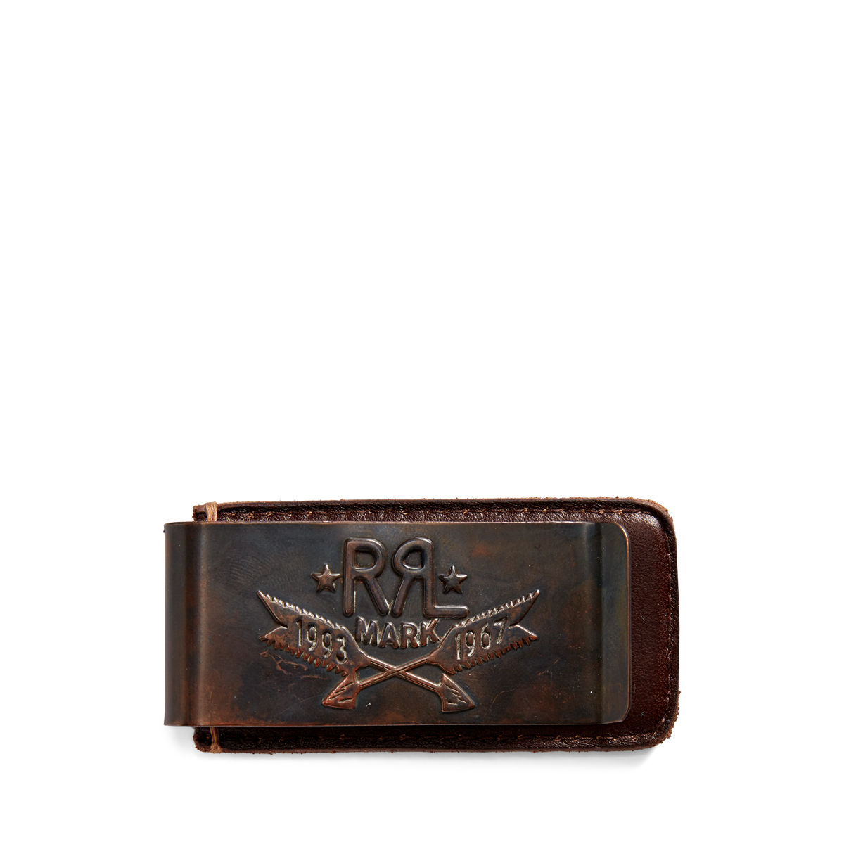 Ralph Lauren Men's Tooled-Leather Money Clip - One Size in Brown