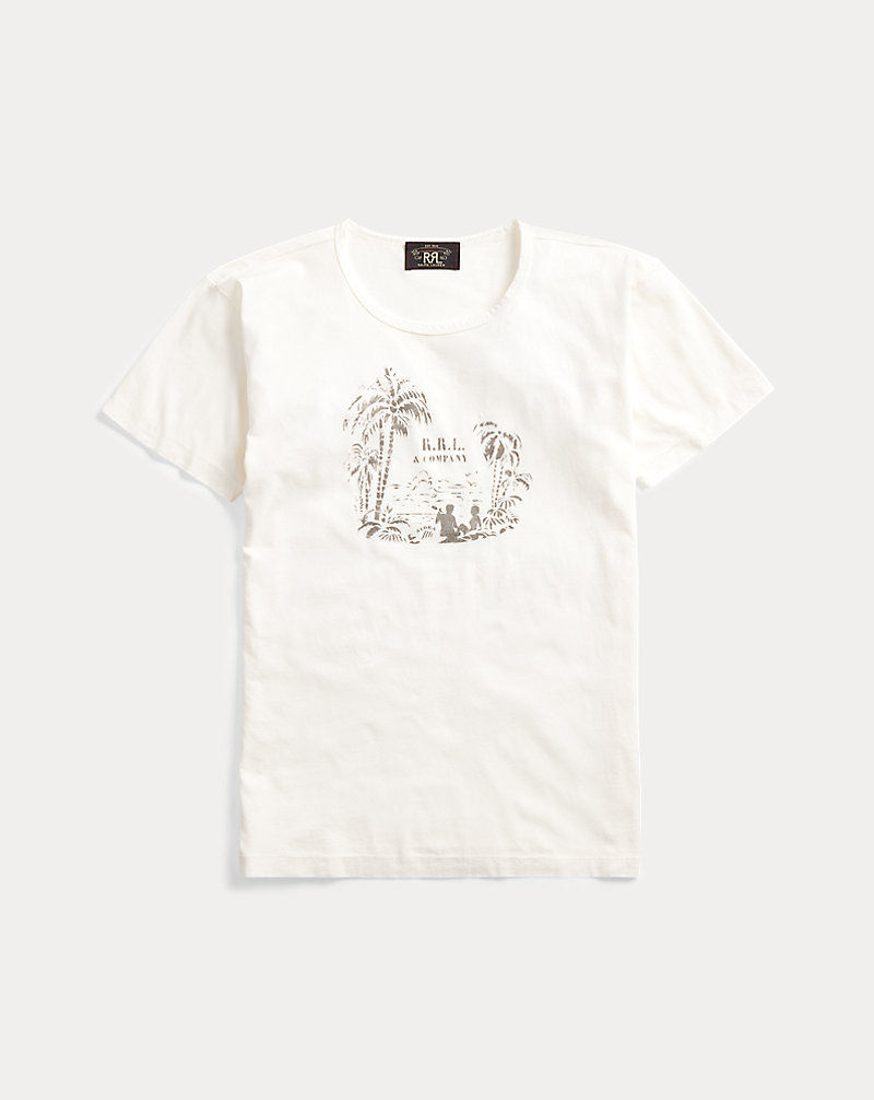 Tropical-Print Jersey T-Shirt RRL 1