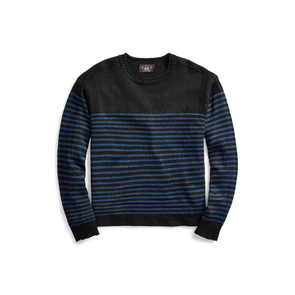 Indigo Linen-Cotton Sweater RRL 1