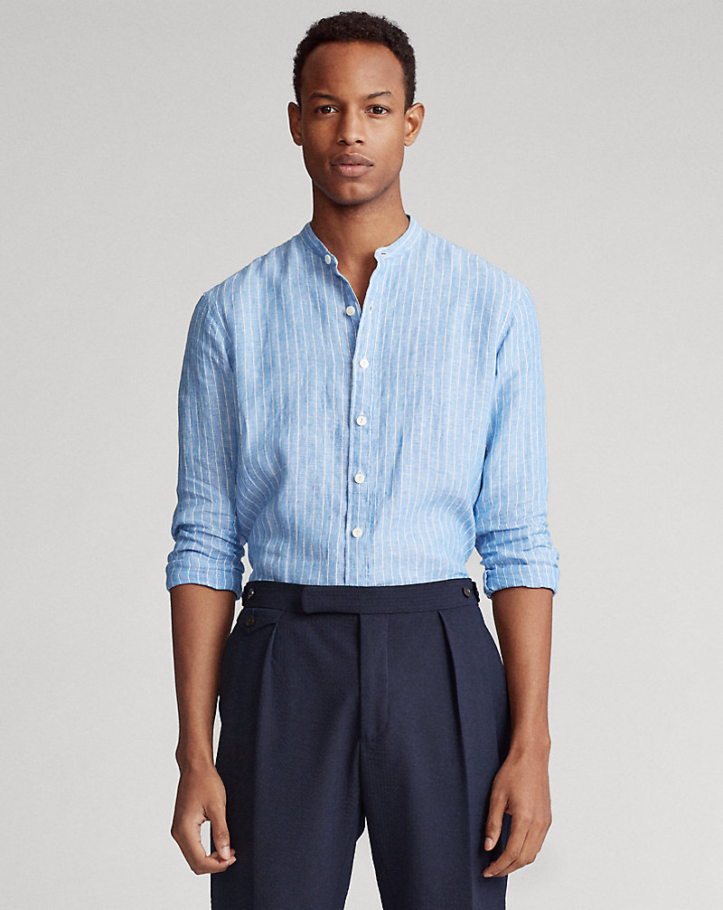 Slim Fit Striped Linen Shirt Polo Ralph Lauren 1