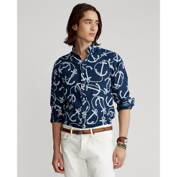 Slim Fit Nautical Linen Shirt Polo Ralph Lauren 1