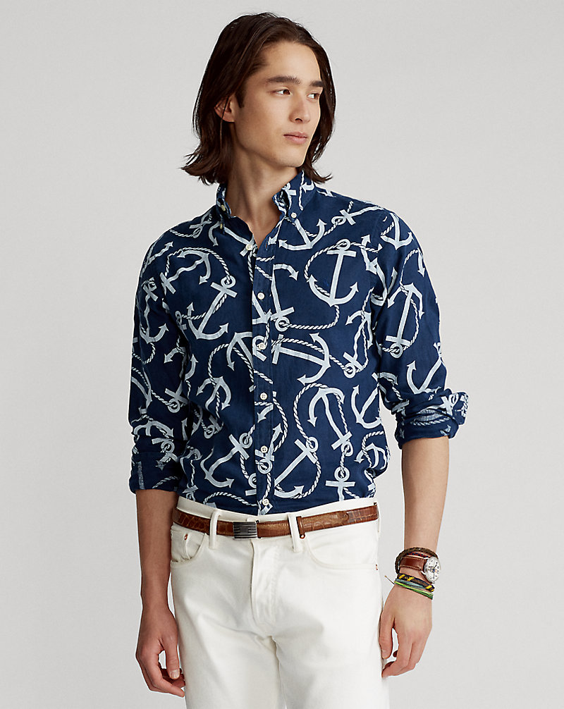 Slim Fit Nautical Linen Shirt Polo Ralph Lauren 1